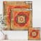 Designart - Moroccan Orange Tiles Collage II - Bohemian Chic Gallery-wrapped Canvas
